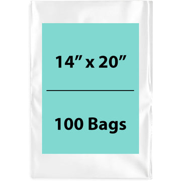 Clear Poly Bags Flat 1.5 Mil Size: 14 (width) Inch X 20 (Height) Inch